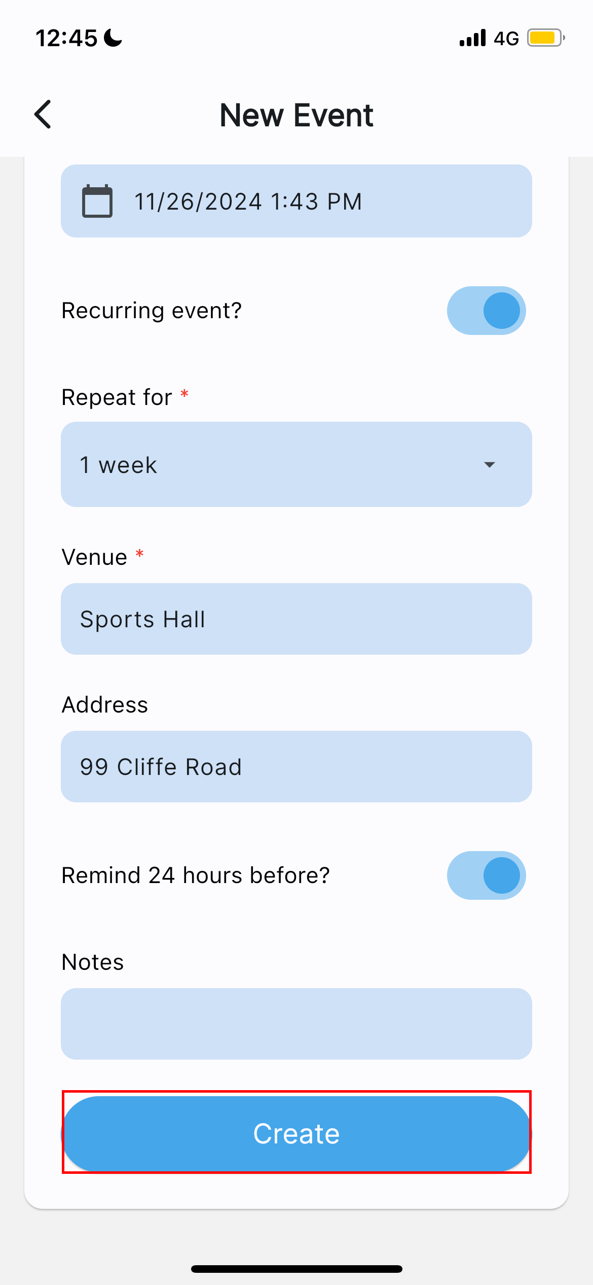 Add events